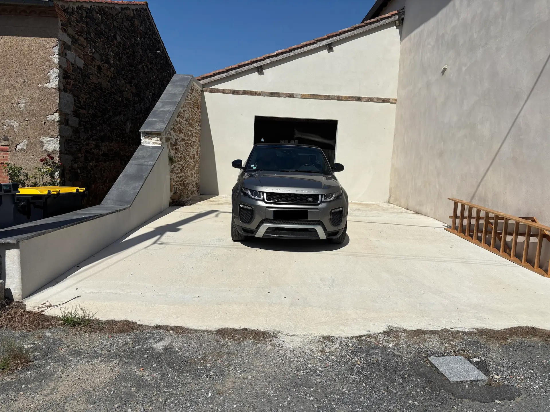 maçonnerie devant garage